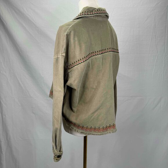 Zara Womens Embroidered Jacket Button Front Oversized Small Western Cowgirl NWOT - Picture 6 of 15